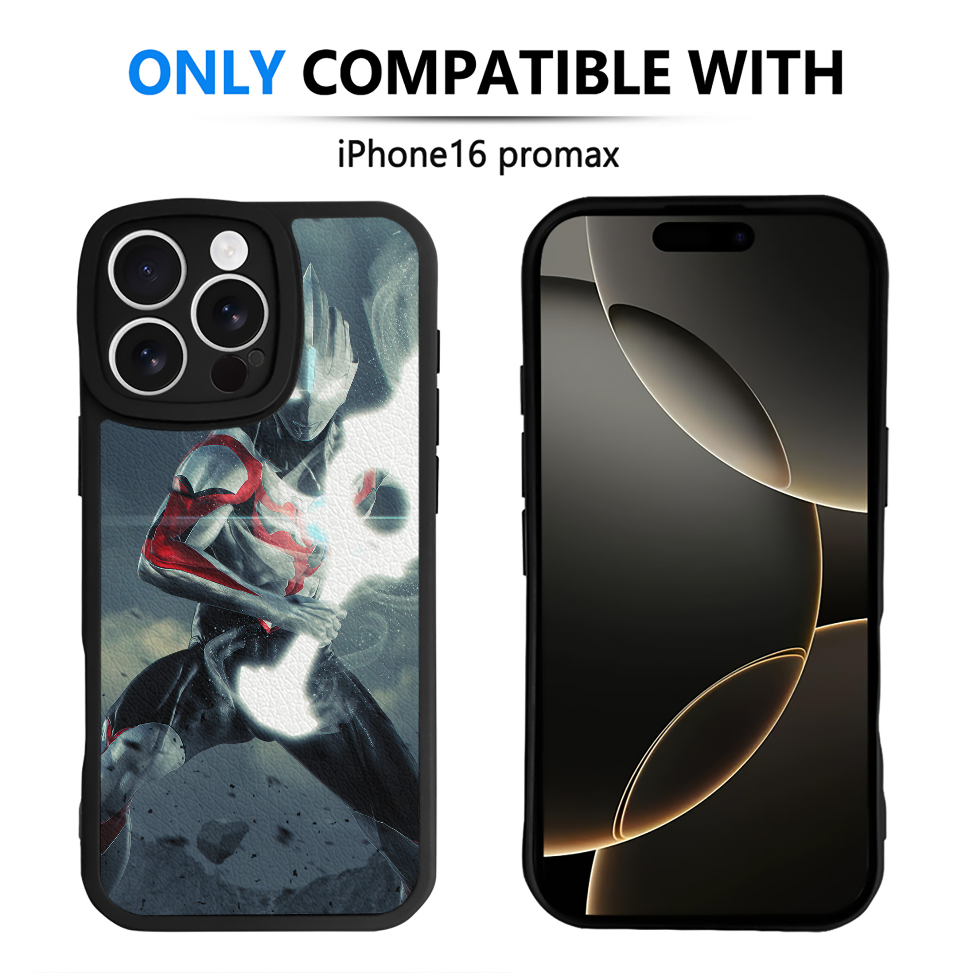 （画像用） ウルトラマン Ultraman 【iPhone 16シリーズ対応】シリコンスマホケース（レザー調） 材質：シリコン